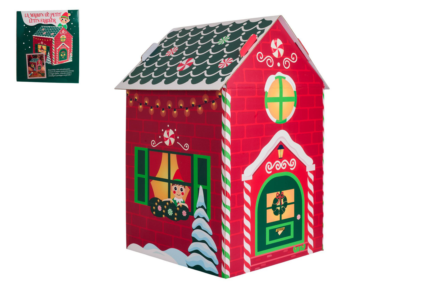 Maison lutin farceur carton H54cm