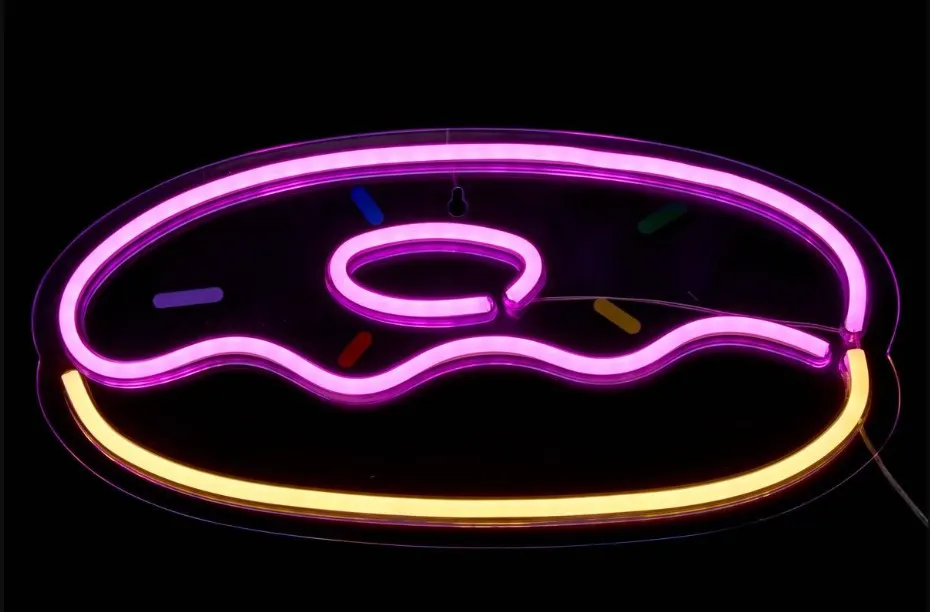 Néon LED mural Donut