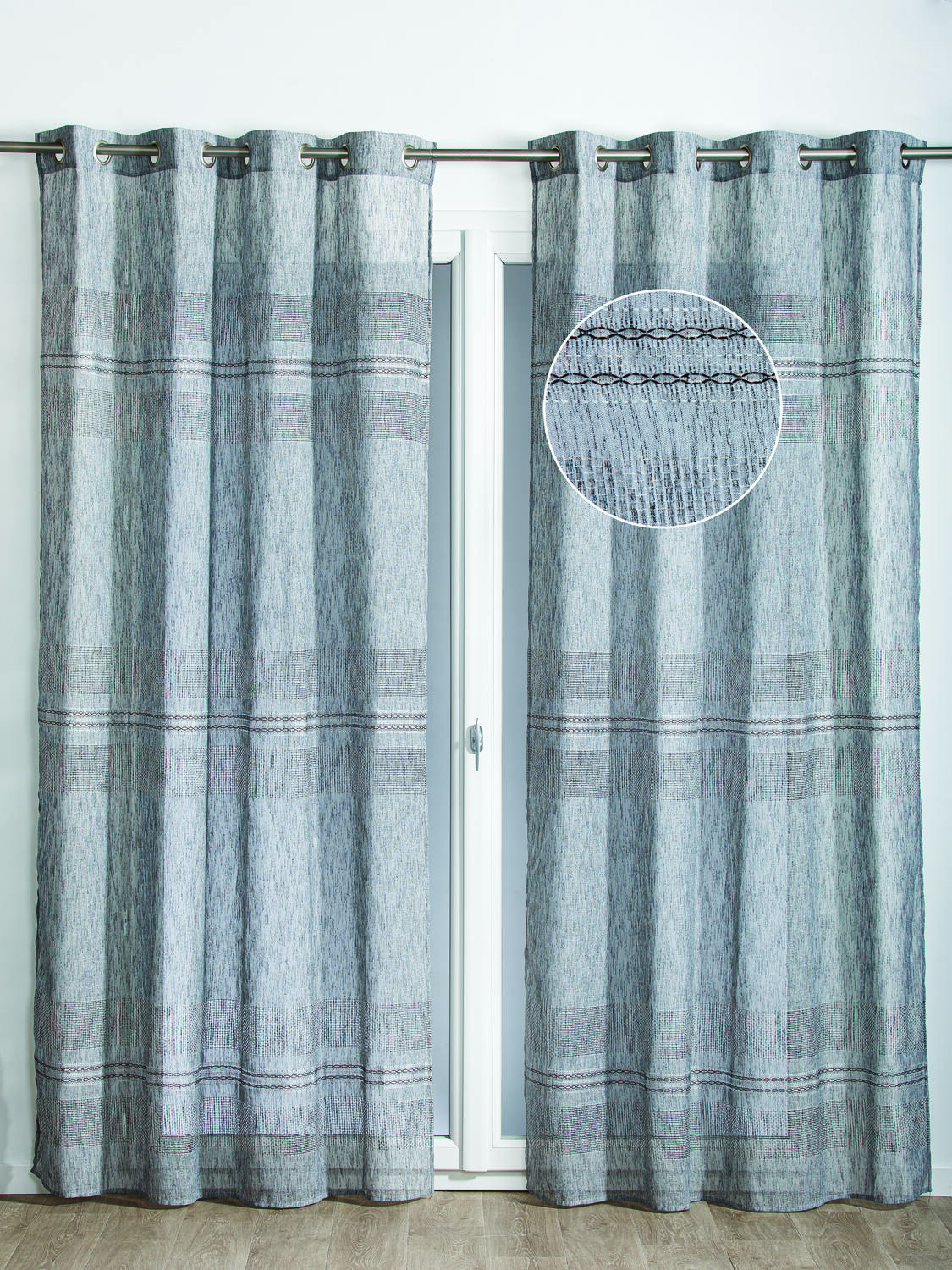 Voilage Tunis 140x260cm gris anthracite 098 - ROCLE
