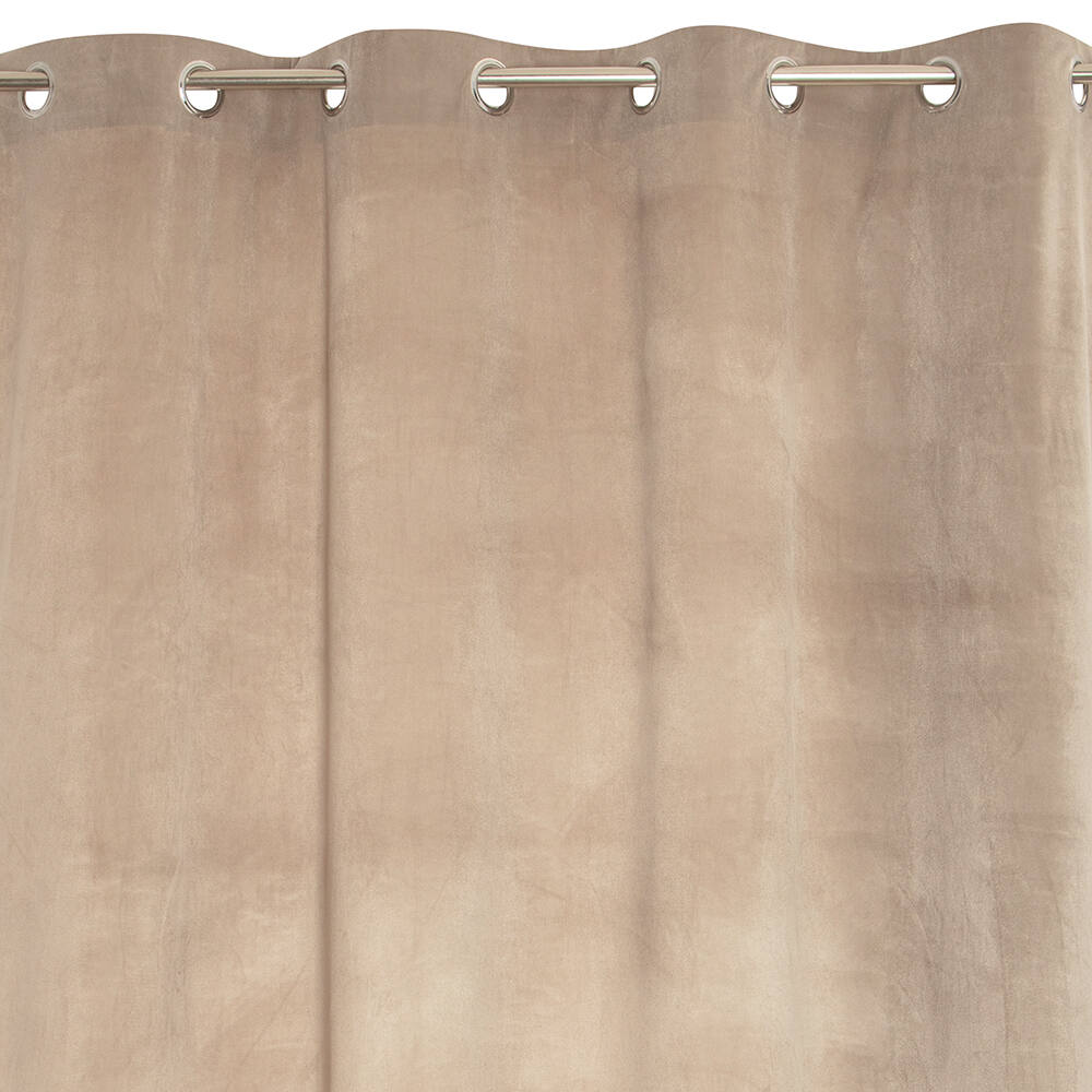 Rideau 140x240cm 8 oeillets vanille taupe - JBY CREATION
