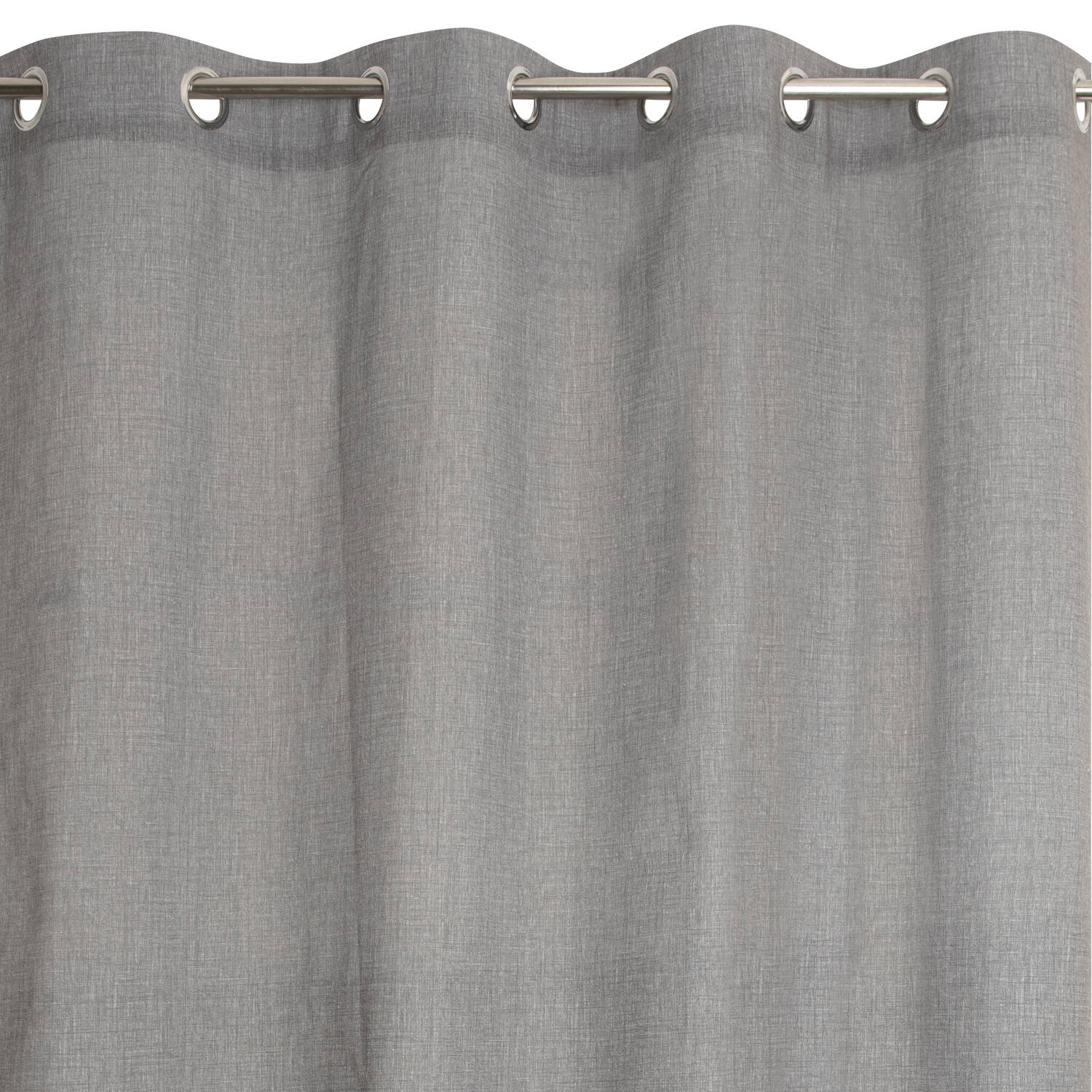 Rideau 138x240cm 8 œillets gris foncé - JBY CREATION