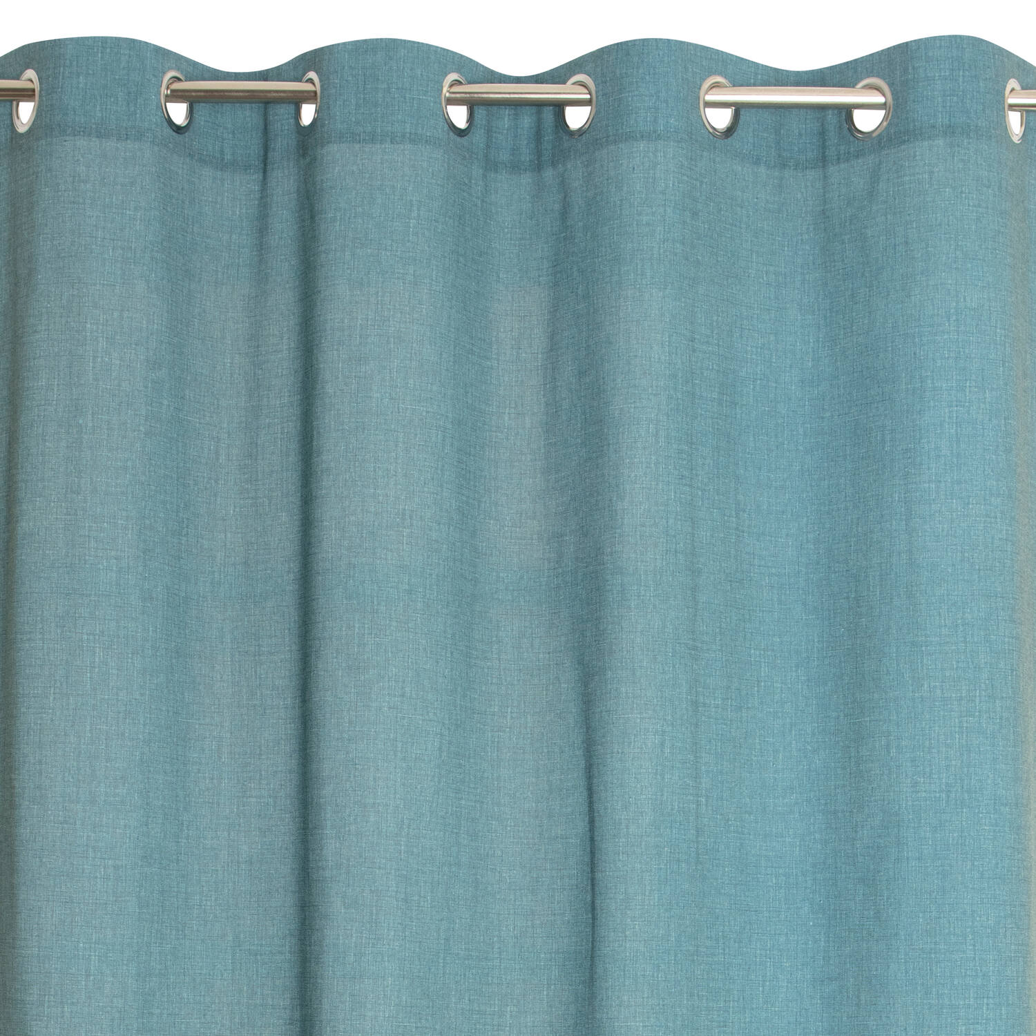 Rideau 138x240cm 8 œillets bleu canard - JBY CREATION