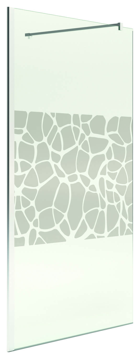 Paroi de douche fixe alea verre sérigraphie 90cm - ONDEE