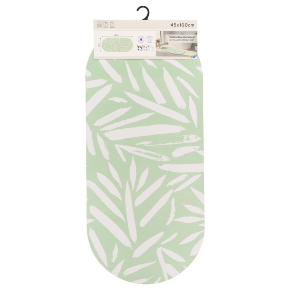 Tapis de bain ovale absorbant 45x100cm sichuan - TENDANCE