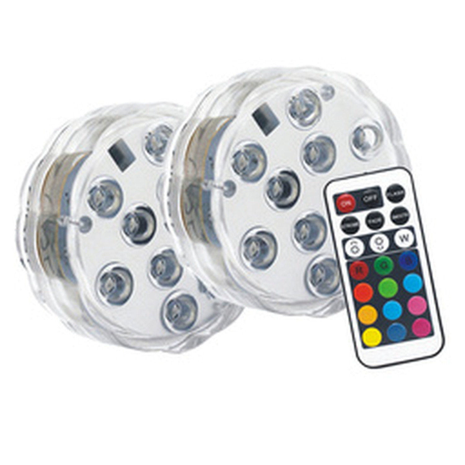 Lot de 2 lampes flottantes LED IP68 avec télécommande RVB + blanc - XANLITE