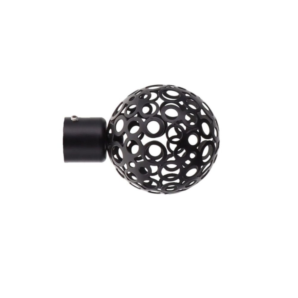 Lot de 2 embouts Boule perfor&eacute;e D20 noir mat