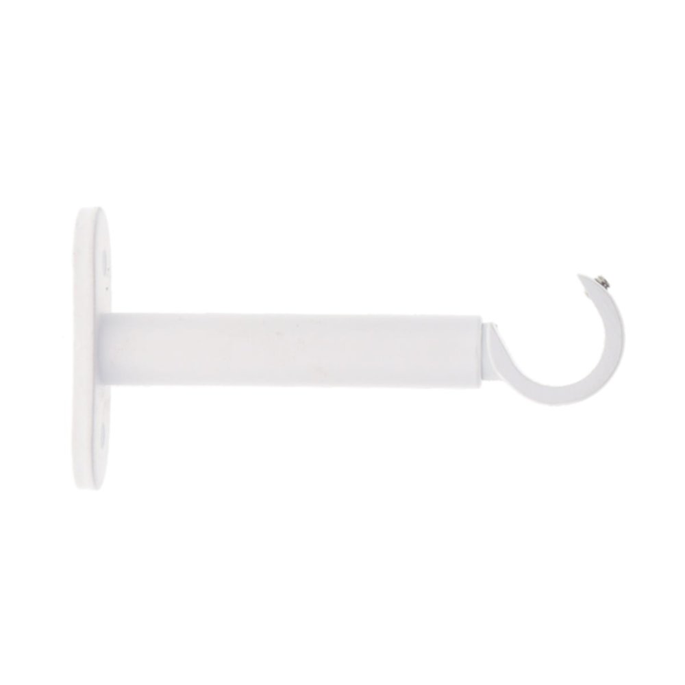 Lot de 2 supports simple ouverts &Oslash;20 mm 90 mm blanc mat - LUANCE