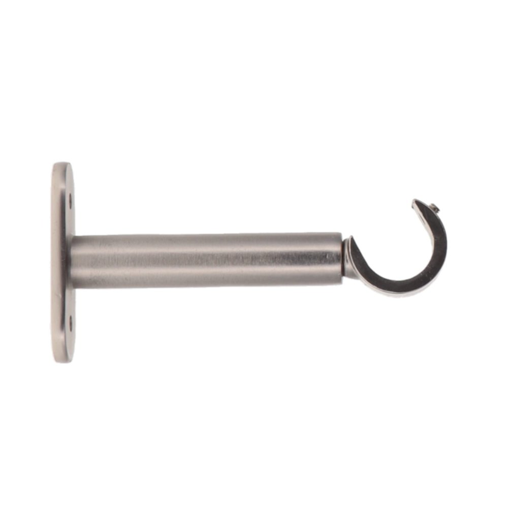 Lot de 2 supports simple ouverts &Oslash;20 mm 90 mm argent mat - LUANCE