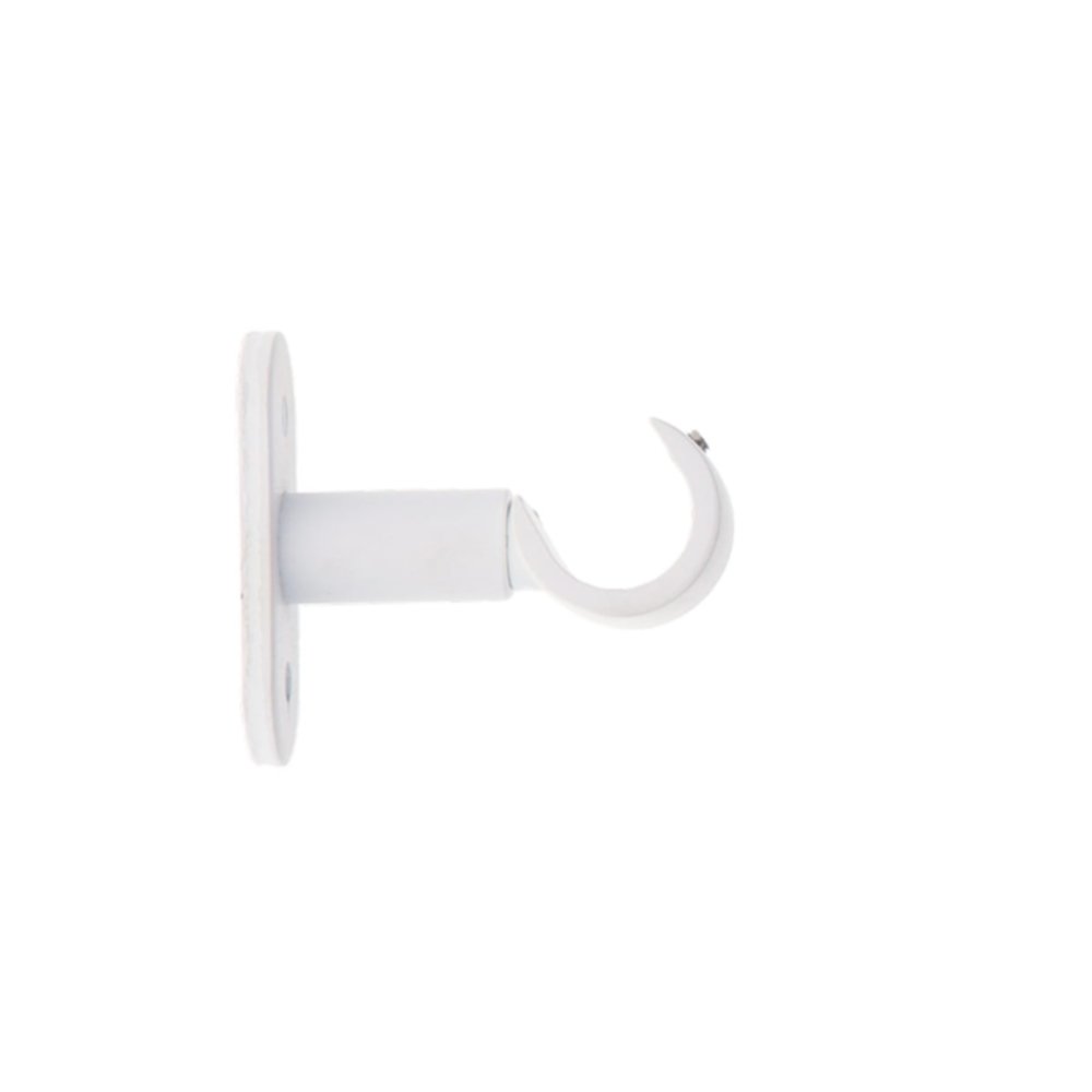 Lot de 2 supports simple ouverts &Oslash;20 mm 50 mm blanc mat - LUANCE