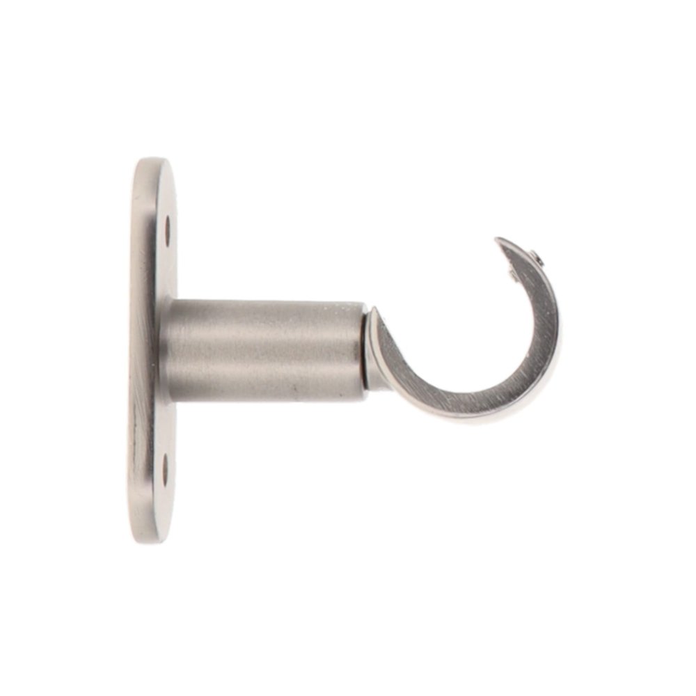 Lot de 2 supports simple ouverts &Oslash;20 mm 50 mm argent mat - LUANCE
