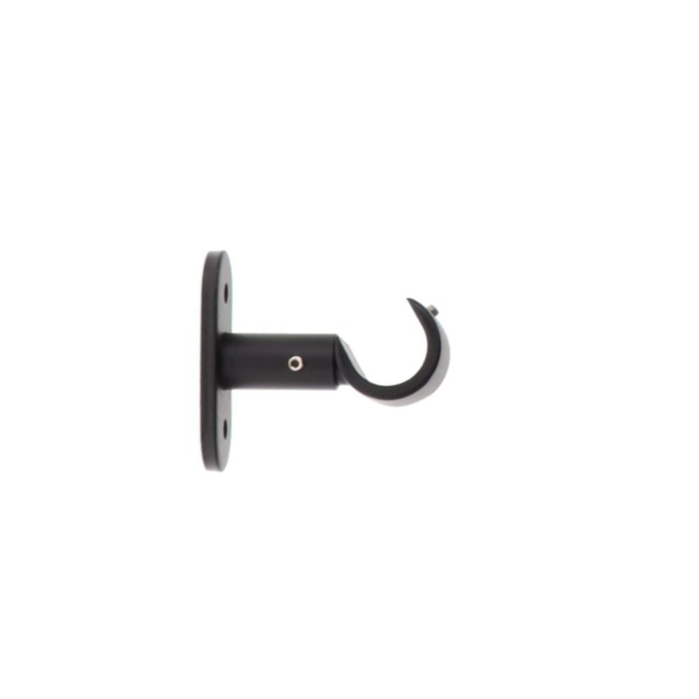 Lot de 2 supports simple ouverts &Oslash;20 mm 50 mm noir mat - LUANCE