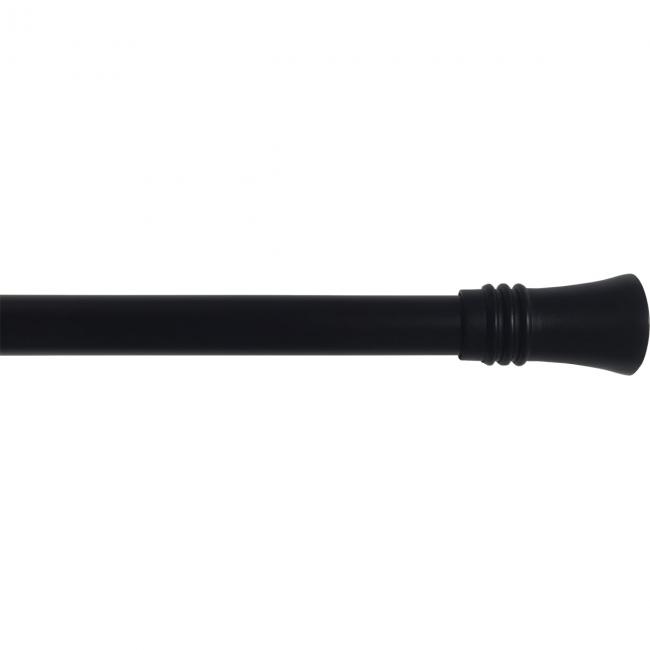 Kit tringle extensible 140x260 cm embout lotus noir mat