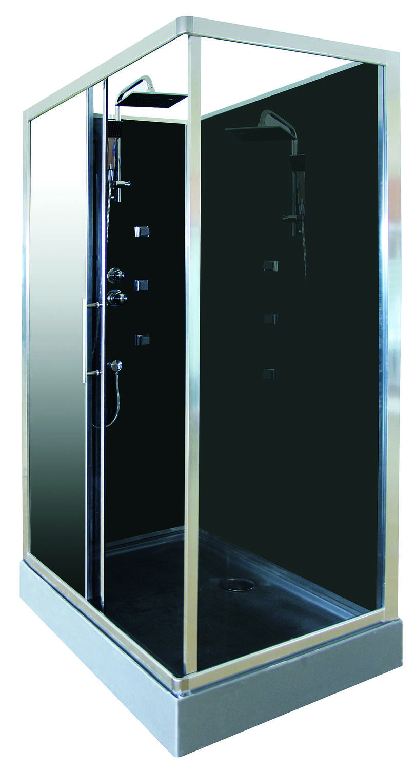 Cabine de douche Hydro Delline 80x120 noire - ONDEE