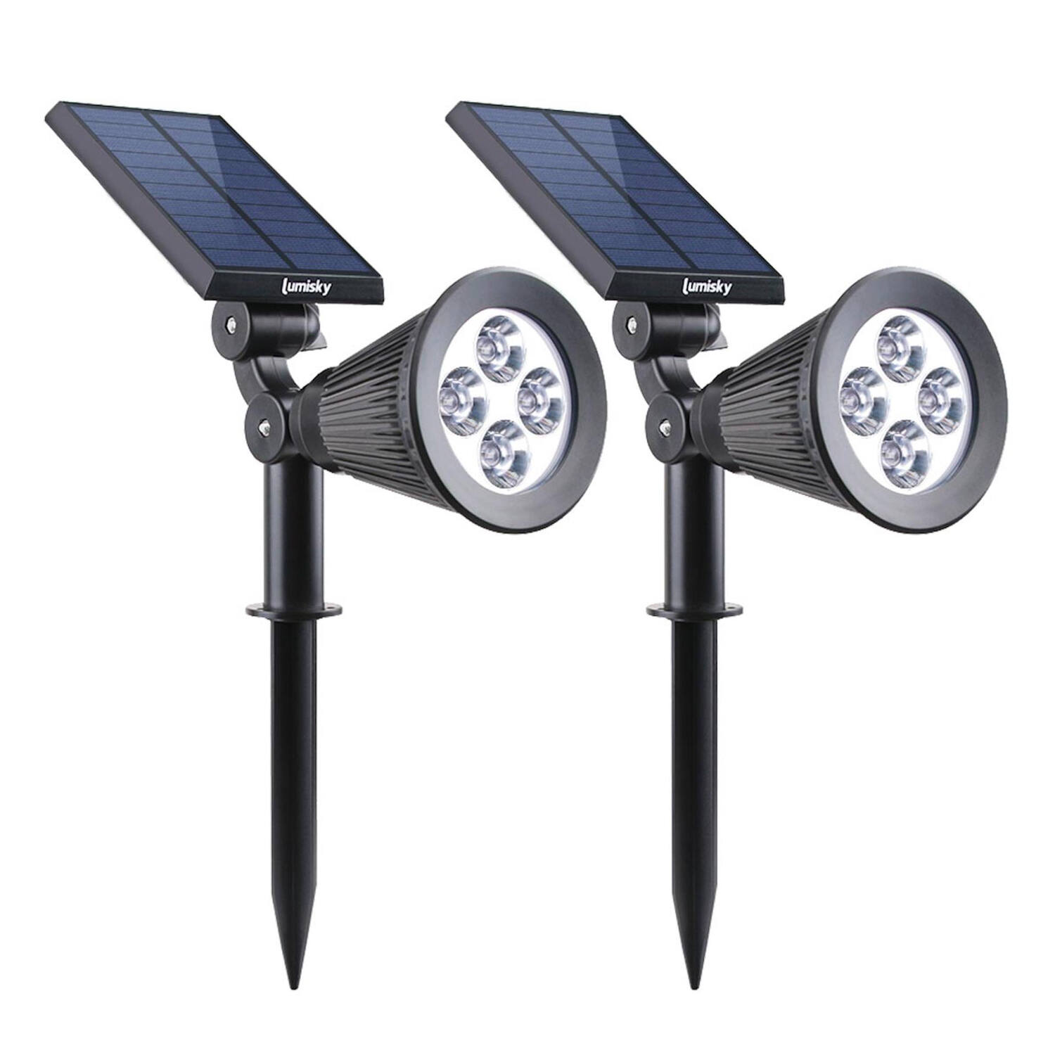 2 spots solaires extérieurs étanches LUMISKY