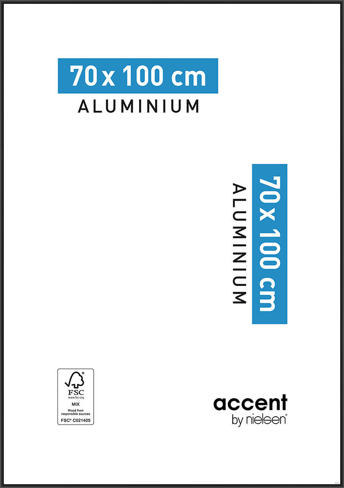 Cadre photo Accent Aluminium Noir 70x100cm - NIELSEN