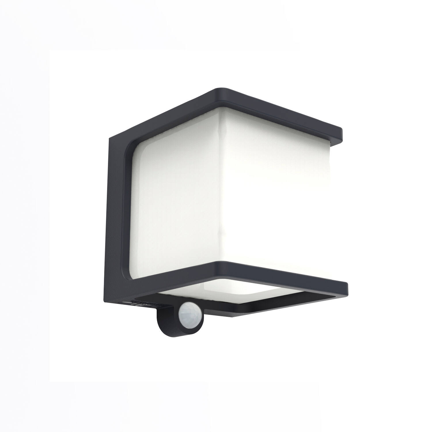 Applique LED solaire Doblo anthracite 11x11x12,9cm avec détecteur de présence - LUTEC