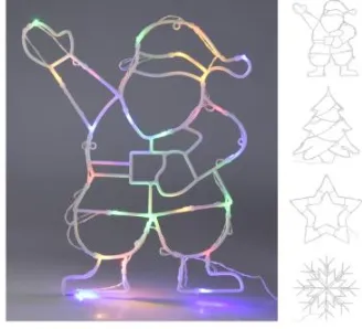 Figurine de Noël LED multicolore