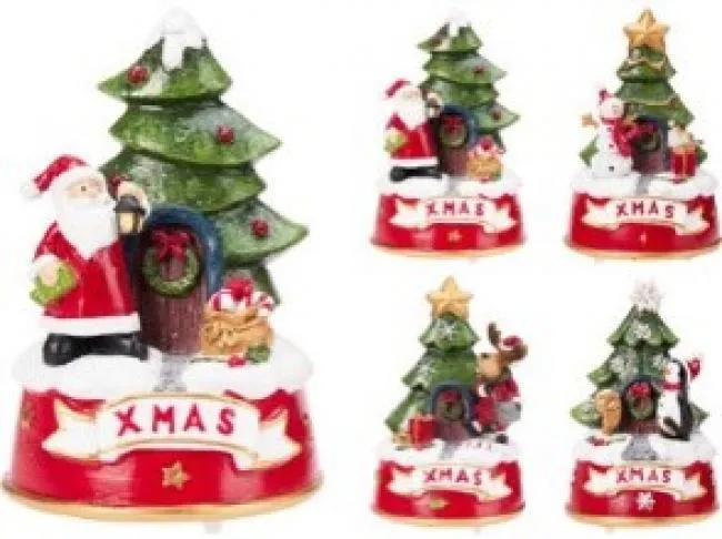 Scène de Noël musicale Ø10x15,5cm