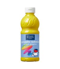 Peinture gouache liquide redimix Jaune primaire 500 ml - LEFRANC BOURGEOIS 