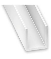 U Aluminium 6,2x8,7x6,2x1,2mm 1m Blanc - CQFD
