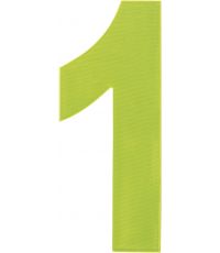 Chiffre "1" PVC adhésif jaune hauteur 8 cm