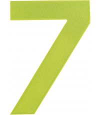 Chiffre "7" PVC adhésif jaune hauteur 8 cm