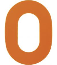 Chiffre "0" PVC adhésif orange hauteur 8 cm