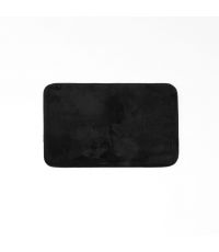 Tapis rectangle 50 x 80 cm flanelle  Flanou noir - DECOR10