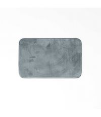 Tapis rectangle 50 x 80 cm flanelle Flanou gris - DECOR10