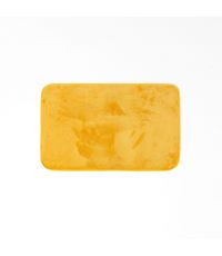 Tapis rectangle 50 x 80 cm flanelle  Flanou jaune - DECOR10