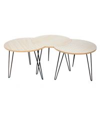 Tables blanches gigognes x3 - HOME DECO FACTORY