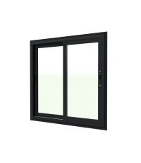 Fenêtre coulissante aluminium l.1200 x h.1150 mm. Noir