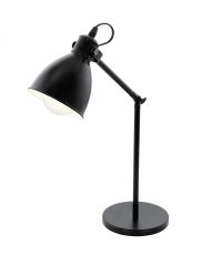 Lampe de table Priddy noir E27 1 x 40 W - EGLO