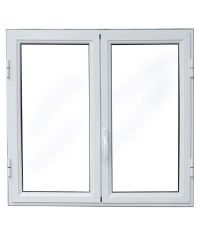 Fenêtre ouvrante à la française L.800 x H.820 mm. Coloris blanc.