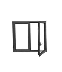 Fenêtre ouvrante à la française L.800 x H.820 mm.  Coloris noir.