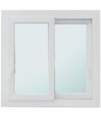 Fenêtre coulissante PVC L.800 x H.820 mm x ép.6mm. Coloris blanc. 