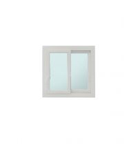 Fenêtre coulissante PVC L.1000 x H.970 mm. Coloris blanc.